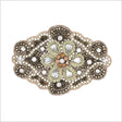 Gray/Silver Floral Beaded Rhinestone Applique