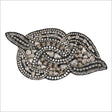 Gunmetal Beaded Rhinestone Applique