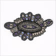 Navy Beaded Rhinestone Applique