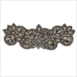 Gunmetal/White Beaded Rhinestone Applique