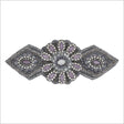 Gray/Purple Beaded Rhinestone Applique