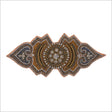 Gold/Silver/Peach Beaded Rhinestone Applique