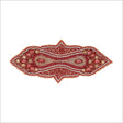 Hot Pink/Peach Beaded Rhinestone Applique