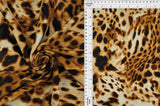 1 Yard Yummy Rib Animal Leopard Print Fabric 170 GSM Polyester Spandex Blend 58/60" Width