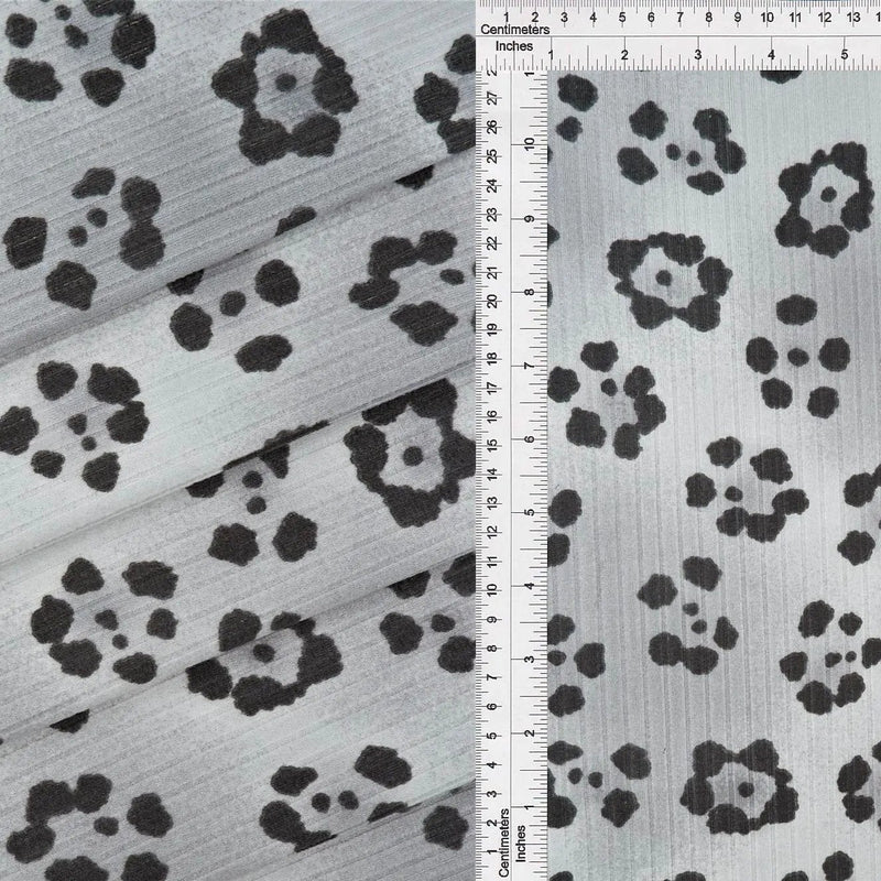 1 Yard 8X3 Yummy Rib Animal Leopard Print Stretch Knit Fabric 58/60 Inches Wide