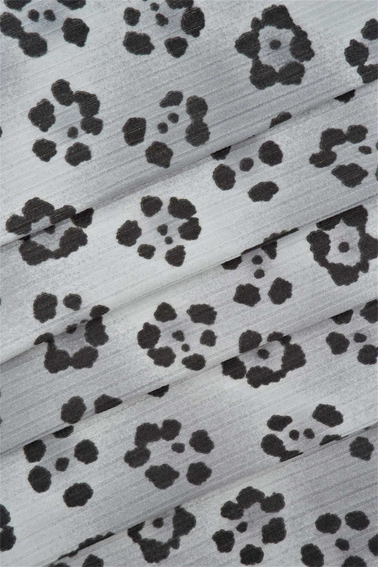 1 Yard Leopard Animal 8X3 Yummy Rib Knit Fabric Soft Stretch 58/60" Wide