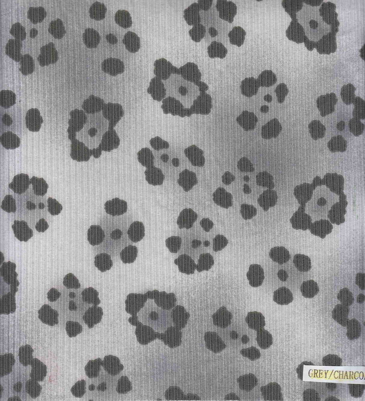 Leopard Print Ribbed Knit Fabric