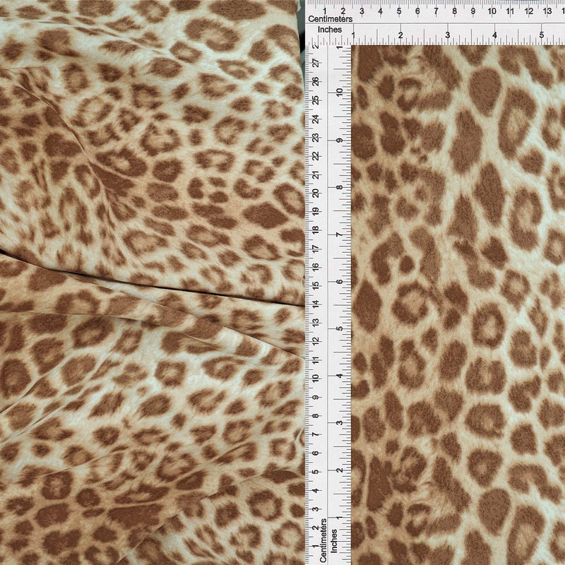 Leopard Print Stretch Knit Fabric