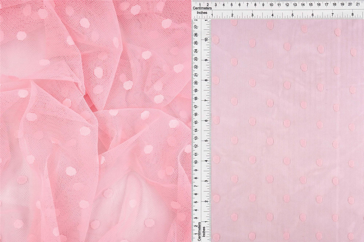 Polka Dot Mesh Stretch Fabric