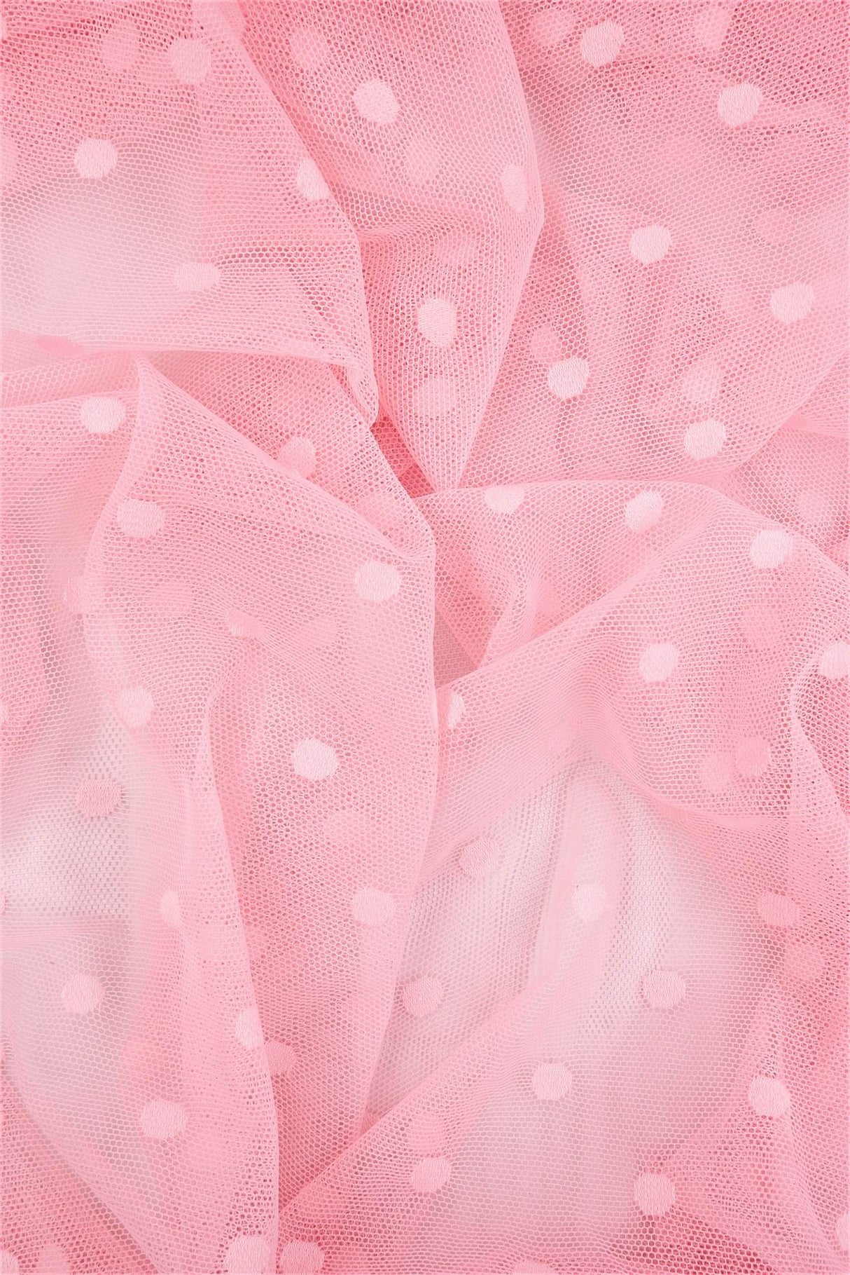 Polka Dot Mesh Stretch Fabric