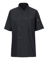 Women's Mimix Short Sleeve Chef Coat with OilBlok