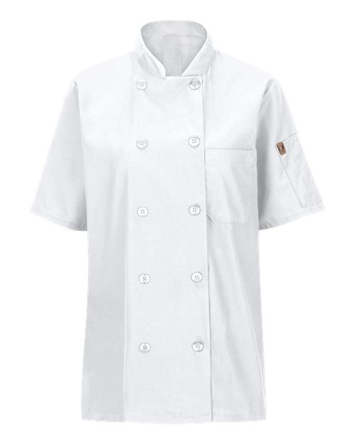 Women's Mimix Short Sleeve Chef Coat with OilBlok