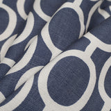 Spanish Denim/White Geometric Poly/Cotton Canvas