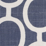 Spanish Denim/White Geometric Poly/Cotton Canvas