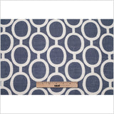 Spanish Denim/White Geometric Poly/Cotton Canvas