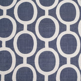 Spanish Denim/White Geometric Poly/Cotton Canvas
