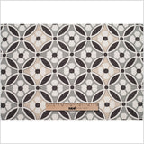 Spanish Black/Gray Floral Geometric Poly/Cotton Canvas