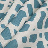 Spanish Blue/White Geometric Poly/Cotton Canvas