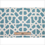 Spanish Blue/White Geometric Poly/Cotton Canvas