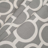 Spanish Gray/White Geometric Poly/Cotton Canvas