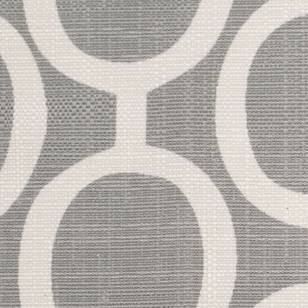 Spanish Gray/White Geometric Poly/Cotton Canvas