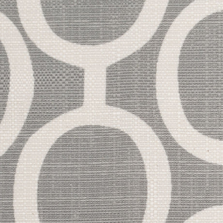 Spanish Gray/White Geometric Poly/Cotton Canvas