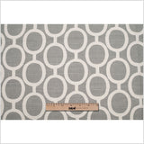 Spanish Gray/White Geometric Poly/Cotton Canvas
