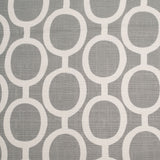 Spanish Gray/White Geometric Poly/Cotton Canvas