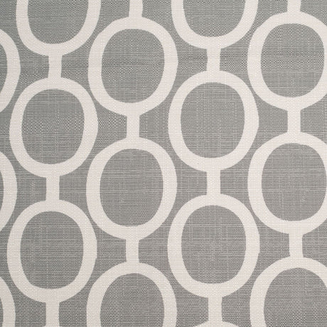 Spanish Gray/White Geometric Poly/Cotton Canvas
