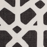 Spanish Black/White Geometric Poly/Cotton Canvas