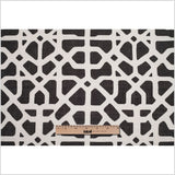 Spanish Black/White Geometric Poly/Cotton Canvas