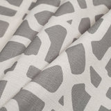 Spanish Gray/White Geometric Poly/Cotton Canvas