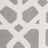 Spanish Gray/White Geometric Poly/Cotton Canvas