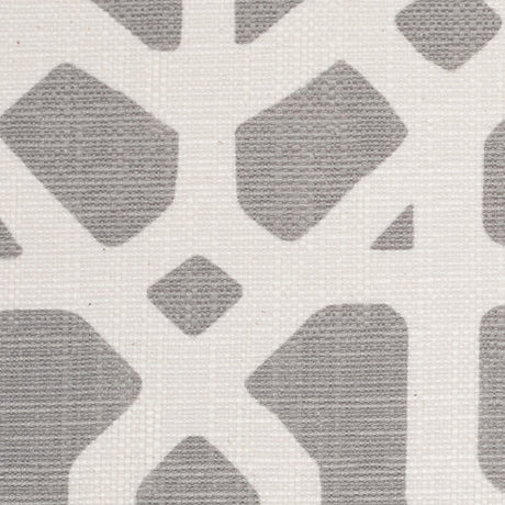 Spanish Gray/White Geometric Poly/Cotton Canvas