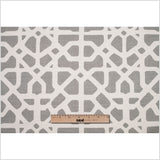 Spanish Gray/White Geometric Poly/Cotton Canvas