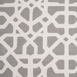 Spanish Gray/White Geometric Poly/Cotton Canvas