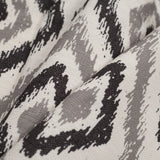 Spanish Black/Gray Ikat-Like Geometric Poly/Cotton Canvas