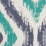 Spanish Green/Blue Ikat-Like Geometric Poly/Cotton Canvas
