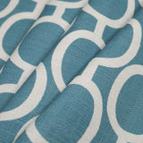 Spanish Blue/White Geometric Poly/Cotton Canvas