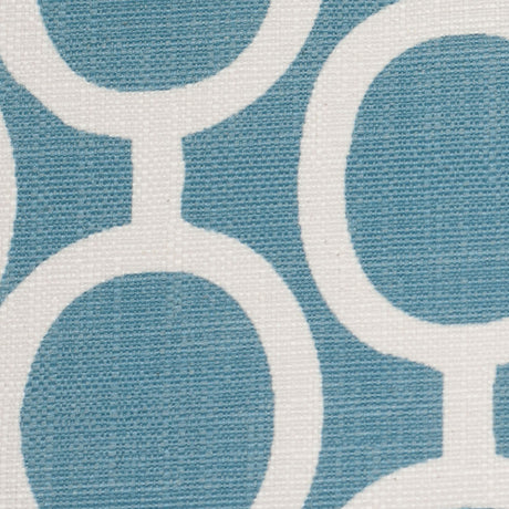 Spanish Blue/White Geometric Poly/Cotton Canvas