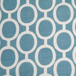 Spanish Blue/White Geometric Poly/Cotton Canvas