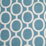 Spanish Blue/White Geometric Poly/Cotton Canvas