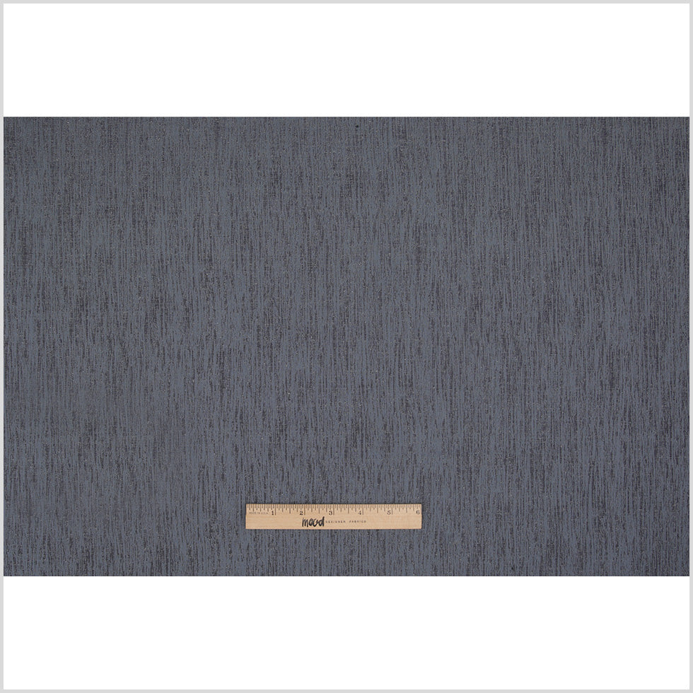 Denim Striated Woven Brocade