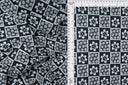 1 Yard 58/60" Double Knit Jacquard Flower Checker Fabric 97% Polyester 3% Spandex 220 GSM