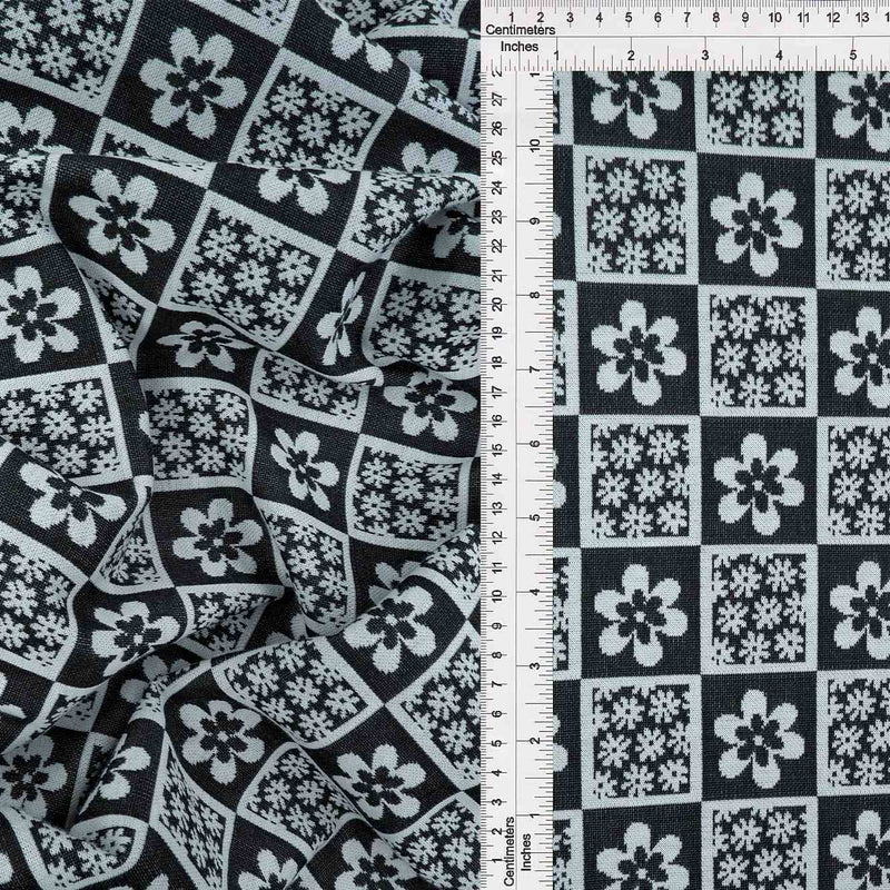 Double Knit Jacquard Floral Fabric