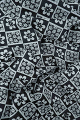 Double Knit Jacquard Floral Fabric
