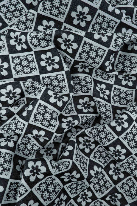 Double Knit Jacquard Floral Fabric