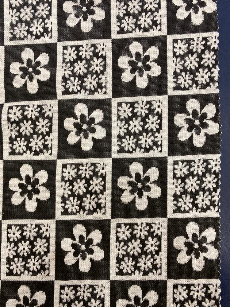 Double Knit Jacquard Floral Fabric