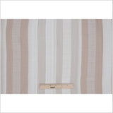 Indian Ivory/Beige Striped Poly/Cotton Brocade