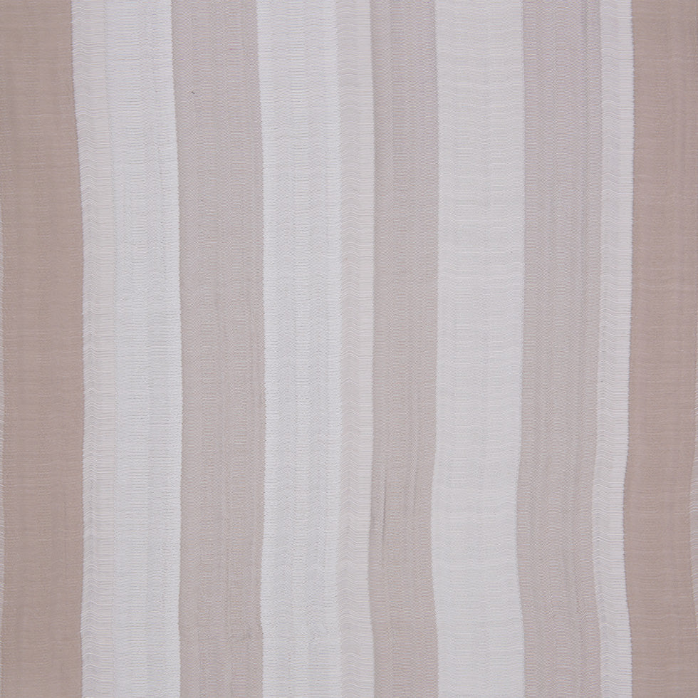 Indian Ivory/Beige Striped Poly/Cotton Brocade
